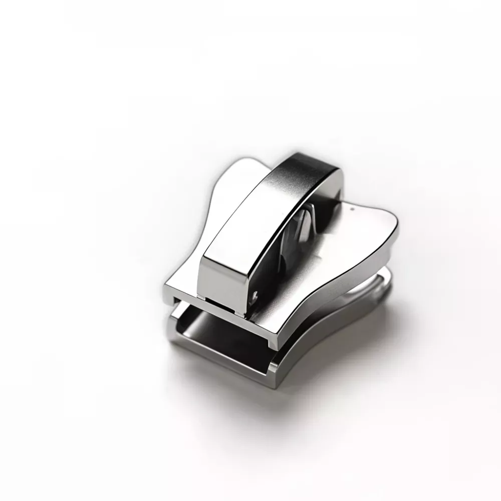 Curseur à verrouillage automatique pour fermeture à glissière en plastique