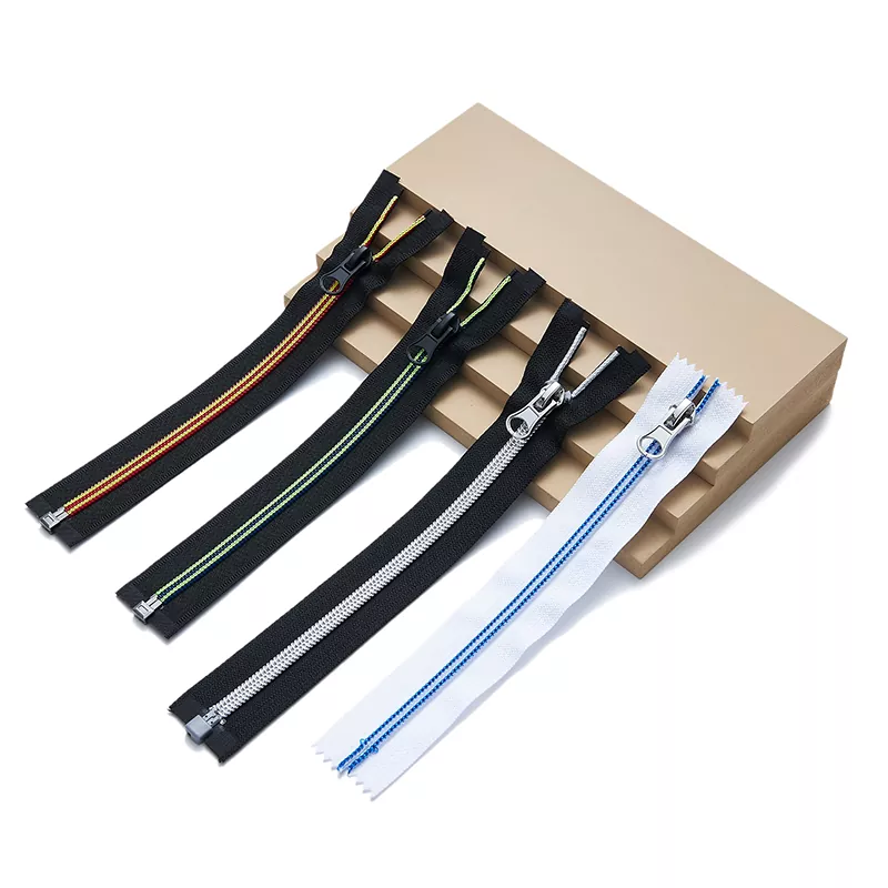 Fermeture éclair en nylon recyclé respectueux de l'environnement.